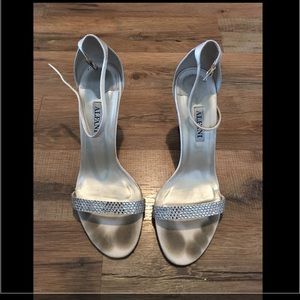 Alfani Jeweled Satin Ivory Heels