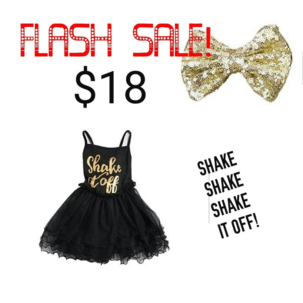 "Shake it off"  tutu & bow SET!