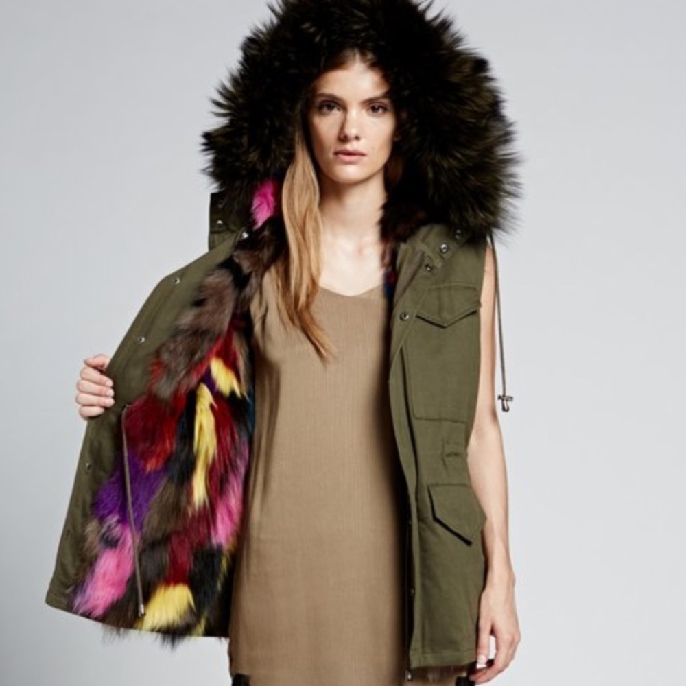 Jocelyn Fox Fur REBEL VEST  reversible/detachable