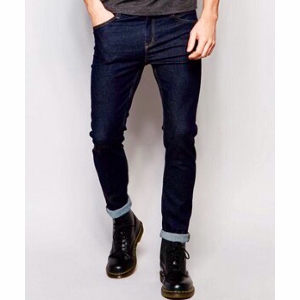 UNISEX Cheap Monday Original Tight Blue Jeans