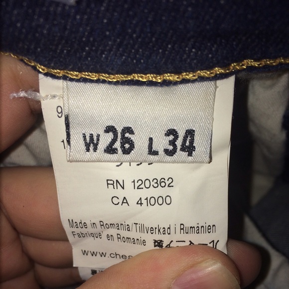 UNISEX Cheap Monday Original Tight Blue Jeans - Picture 4 of 6