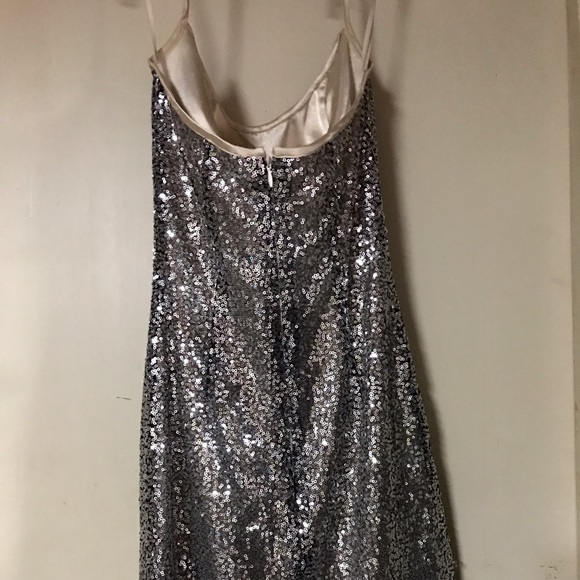 Custom Silver Sequin Shawn Yearick Cocktail Dress - Picture 3 of 6