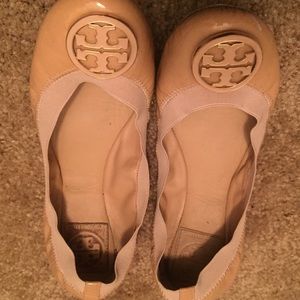 Tory Butch Caroline Ballet Flat in Camellia Pink