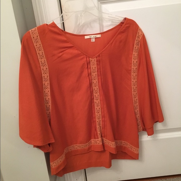 Tops Burnt Orange Blouse Poshmark
