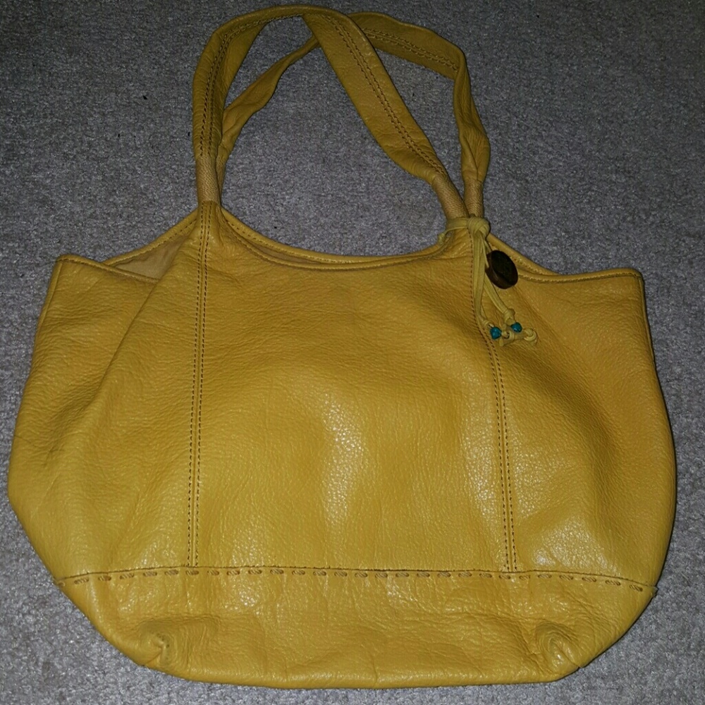 Yellow hobo bag