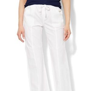 NY&CO straight leg linen blend pants