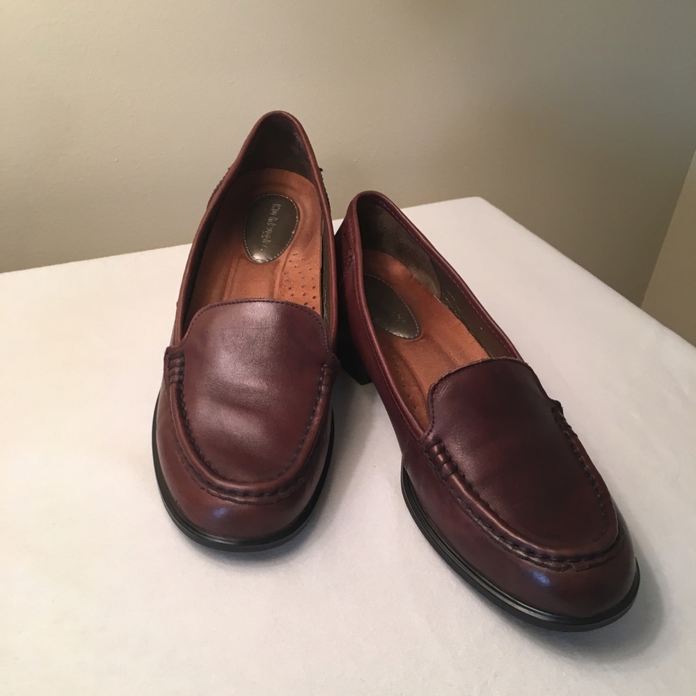 Brown Leather Loafers, Hush Puppies