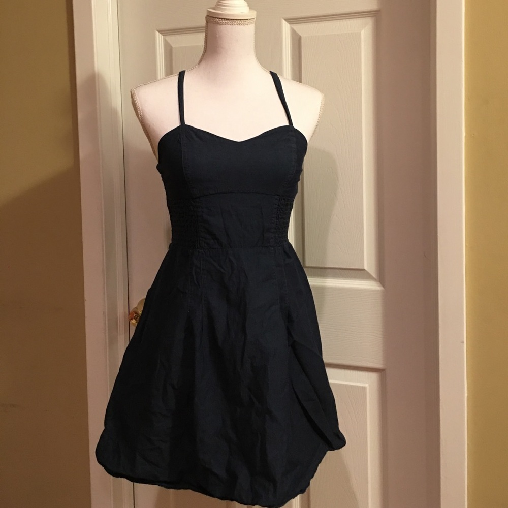 dress, navy blue color