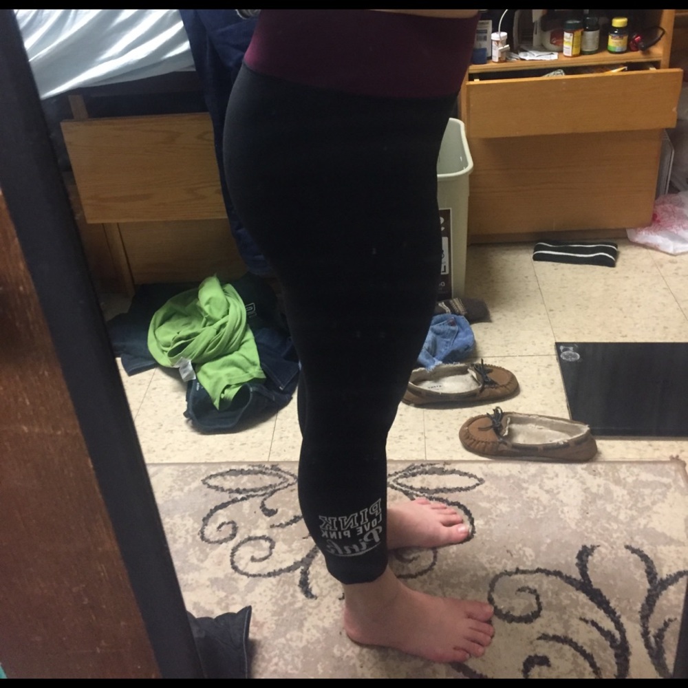 Pink reversible leggings