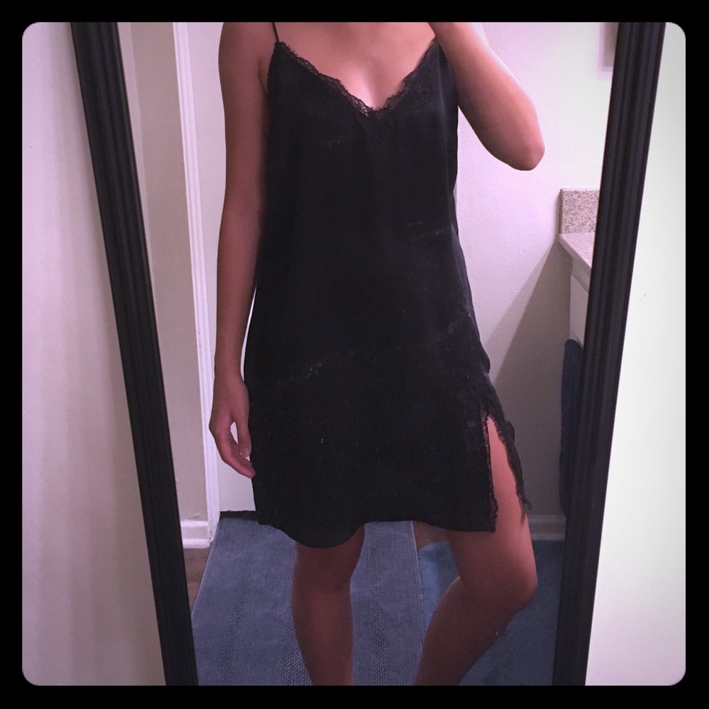 Urban Outfitters black slip dress