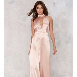 Nasty Gal Parlor Satin Jumpsuit