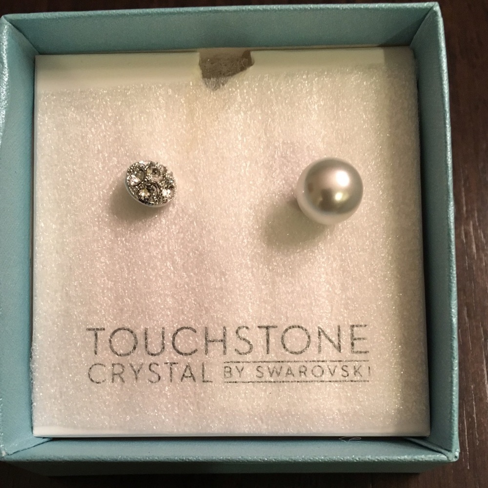 Flipside white earrings