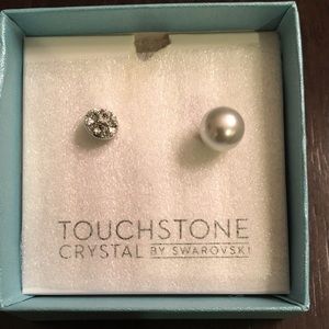 Flipside white earrings