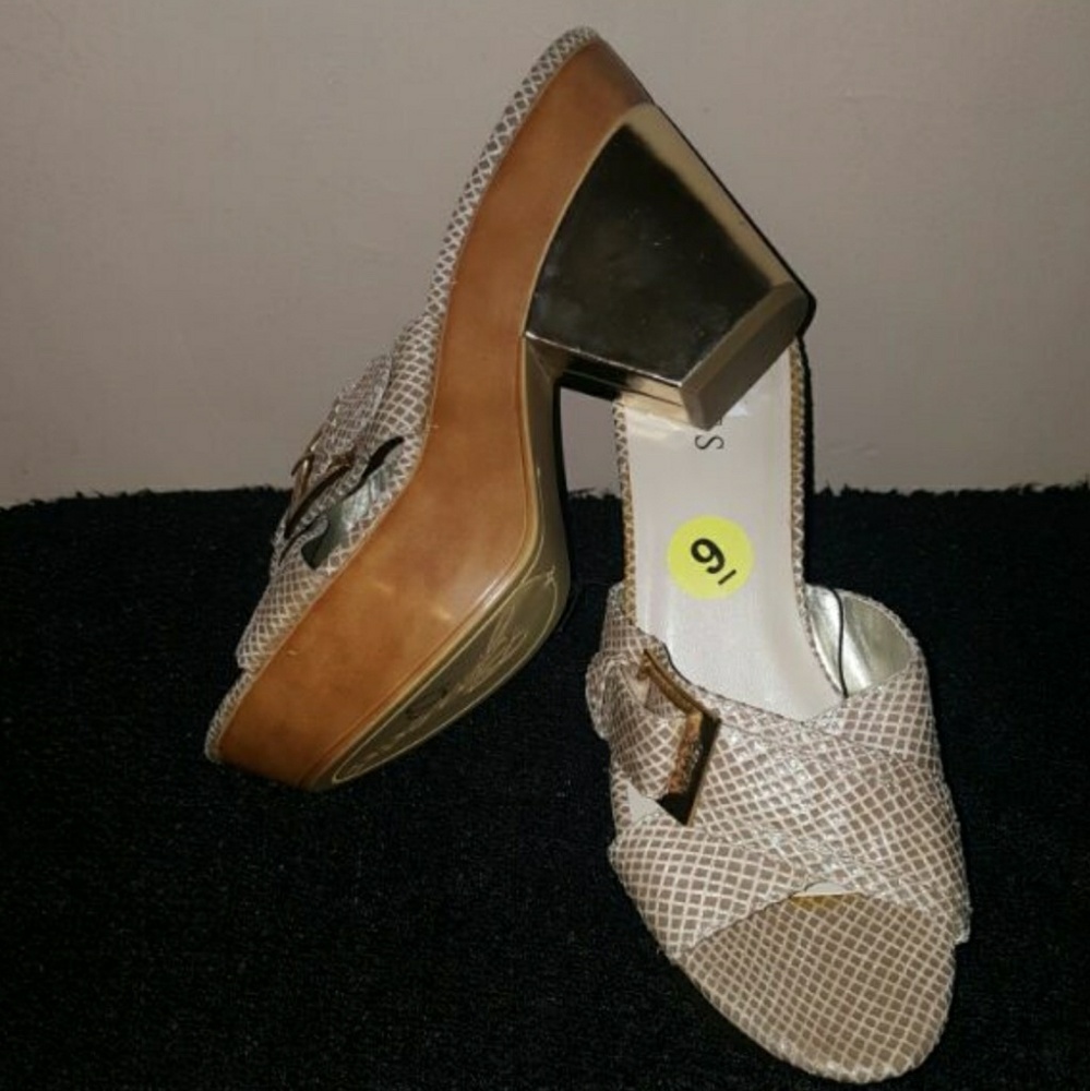 Guess wedges  chunky heel /semi wedges