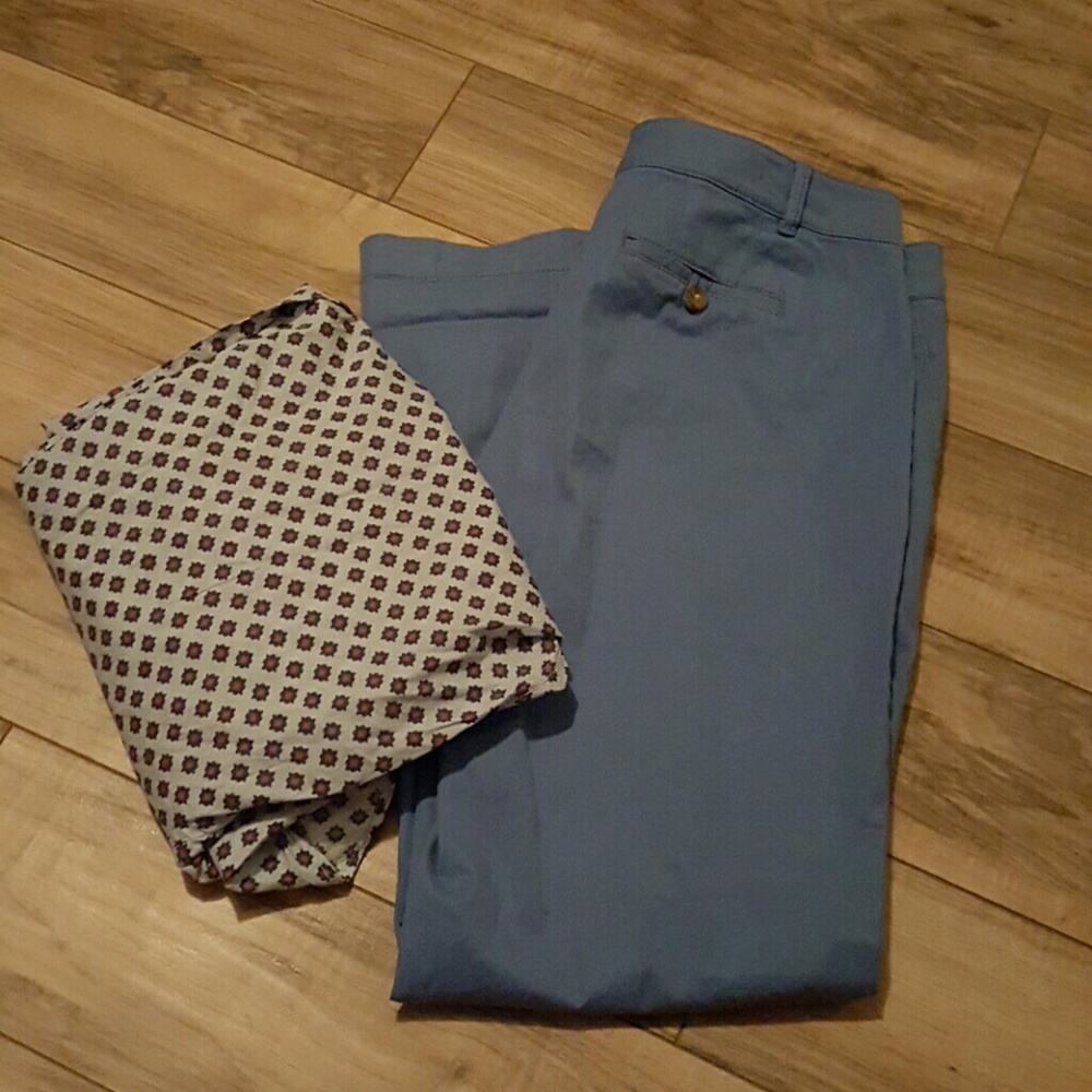 Dusty blue Talbots Weekend Chino. Perfect.