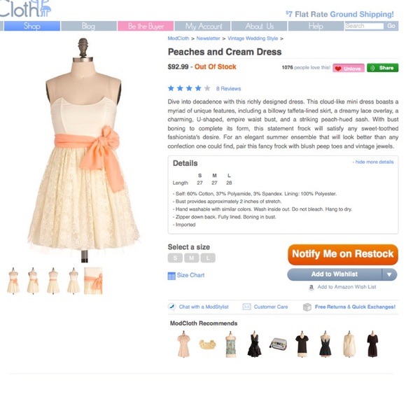 ModCloth Peaches and Cream Strapless Bow Dress - Picture 8 of 8