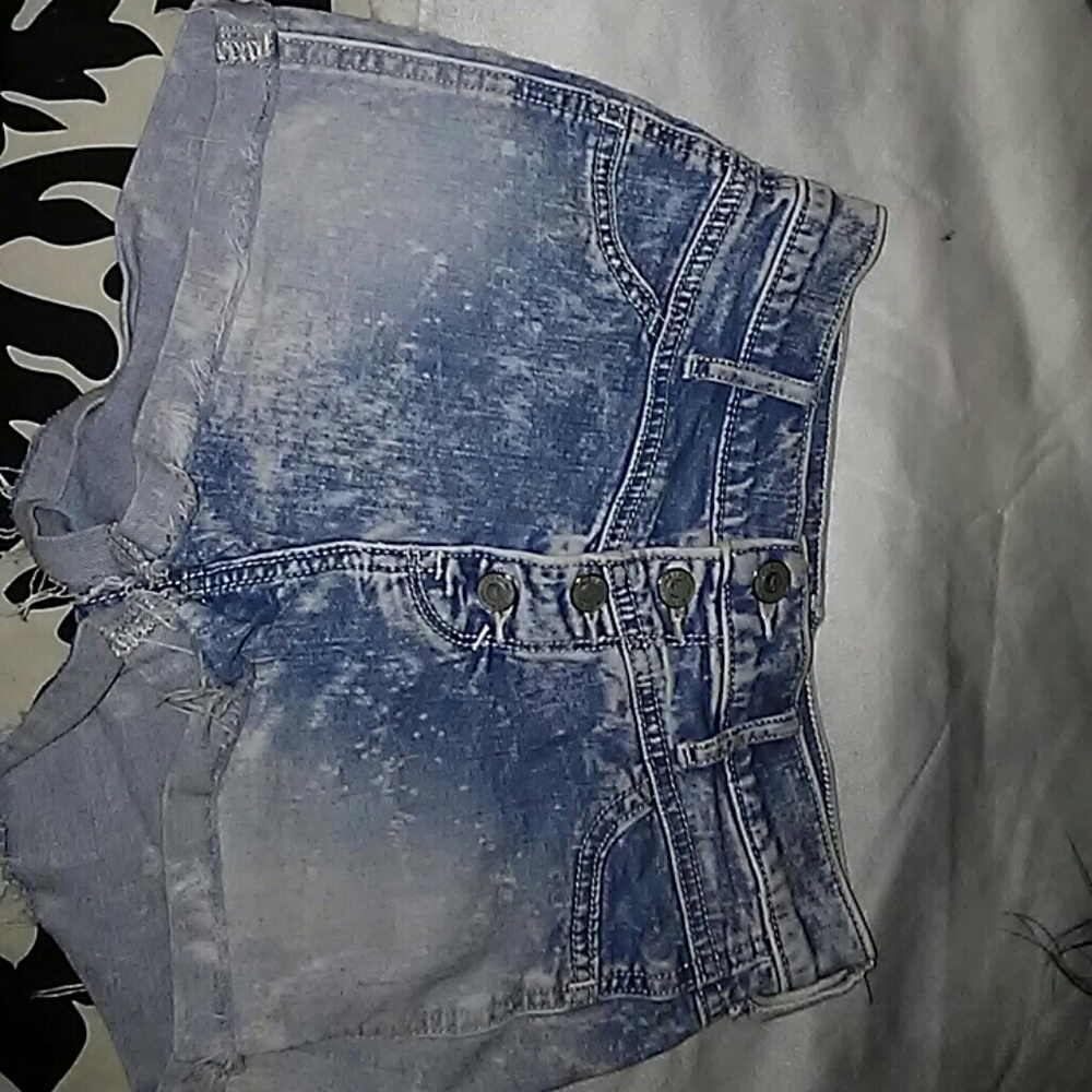High waist jean shorts