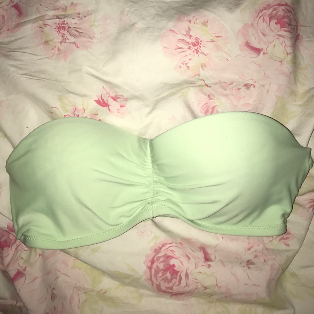 Strapless light green top!