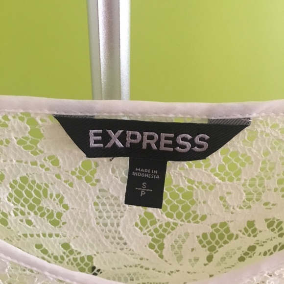 Women's Express White Lace Shirt Size: S - Picture 5 of 5