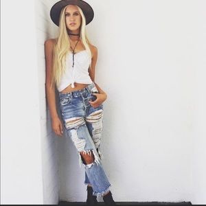 LF CARMAR RIPPED JEANS