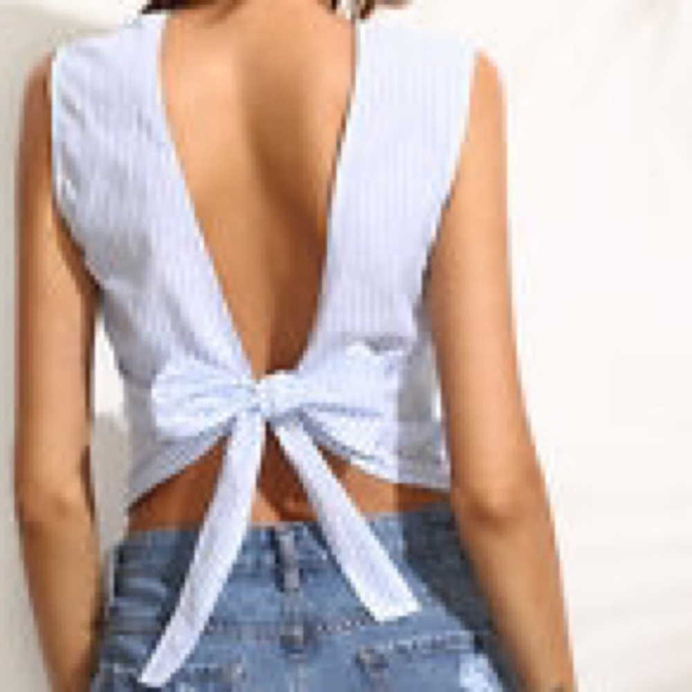 NWT ZARA open back summer top