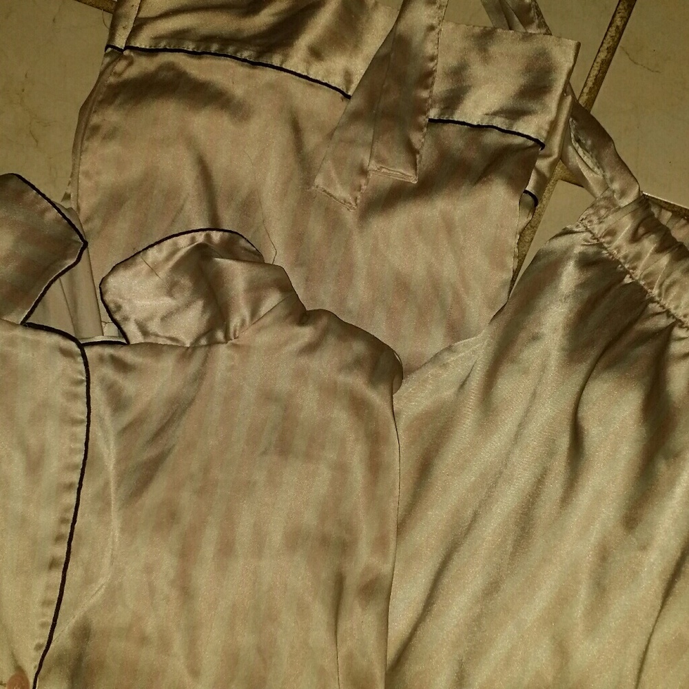 Victoria ' s secret satin after hours  pajamas sig
