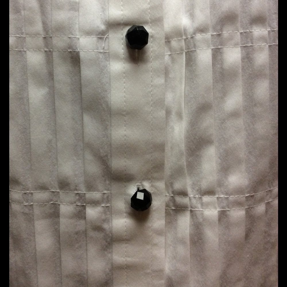 Loft white tuxedo blouse