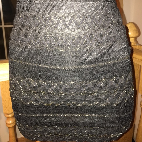 Forever 21, black and gold lace mini dress - Picture 5 of 8