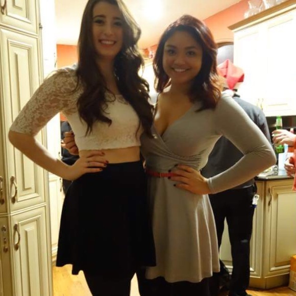 Women's lace Abercrombie and Fitch crop top Size:M - Picture 5 of 5