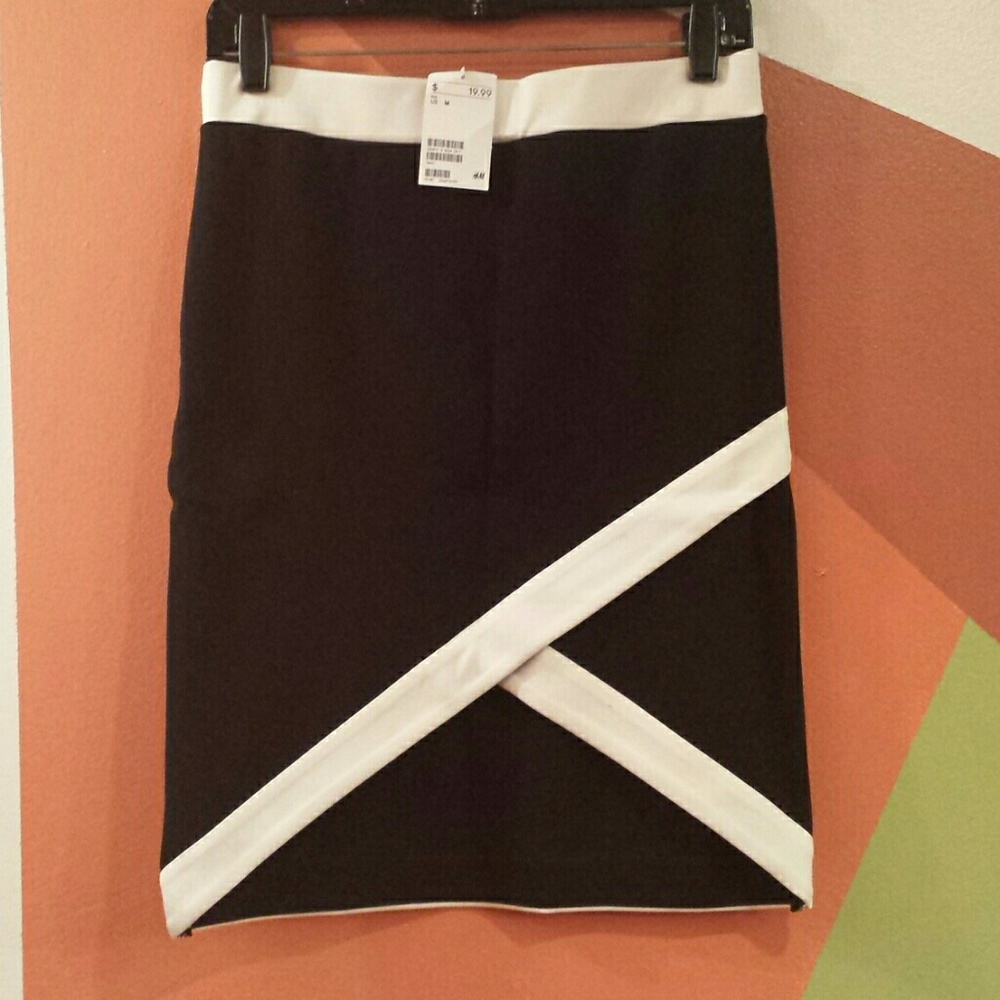 H&M High-low Color Block Skirt Size Medium--New