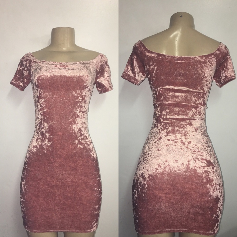 Pink Velvet Dress