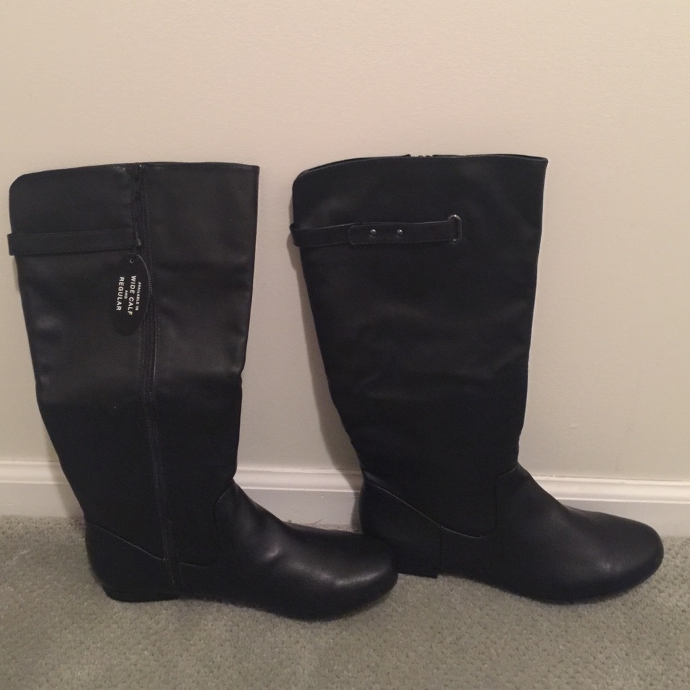 Style & Co. wide calf faux leather boots
