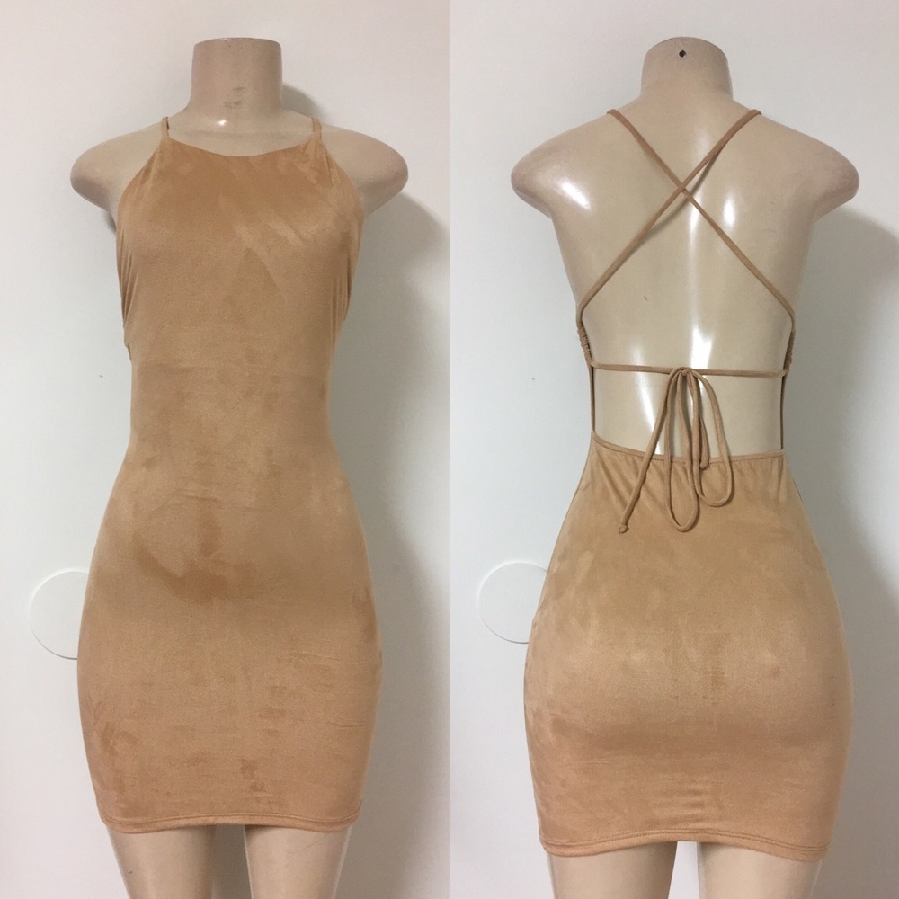 Camel Crossback Dress