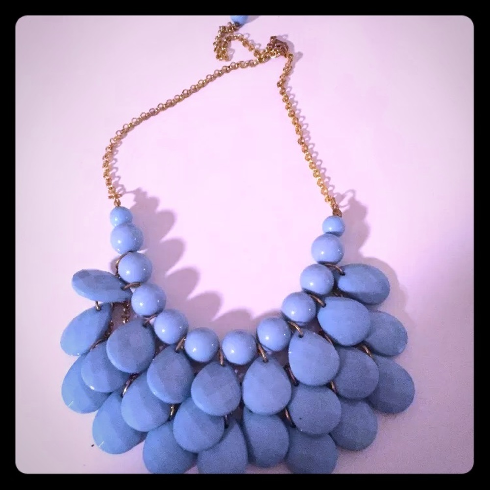 Blue statement necklace