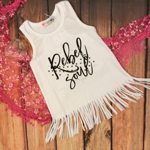 Boutique Toddler Girl T-Shirt Fringe Dress - Picture 3 of 4