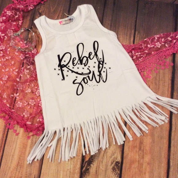 Boutique Toddler Girl T-Shirt Fringe Dress - Picture 4 of 4