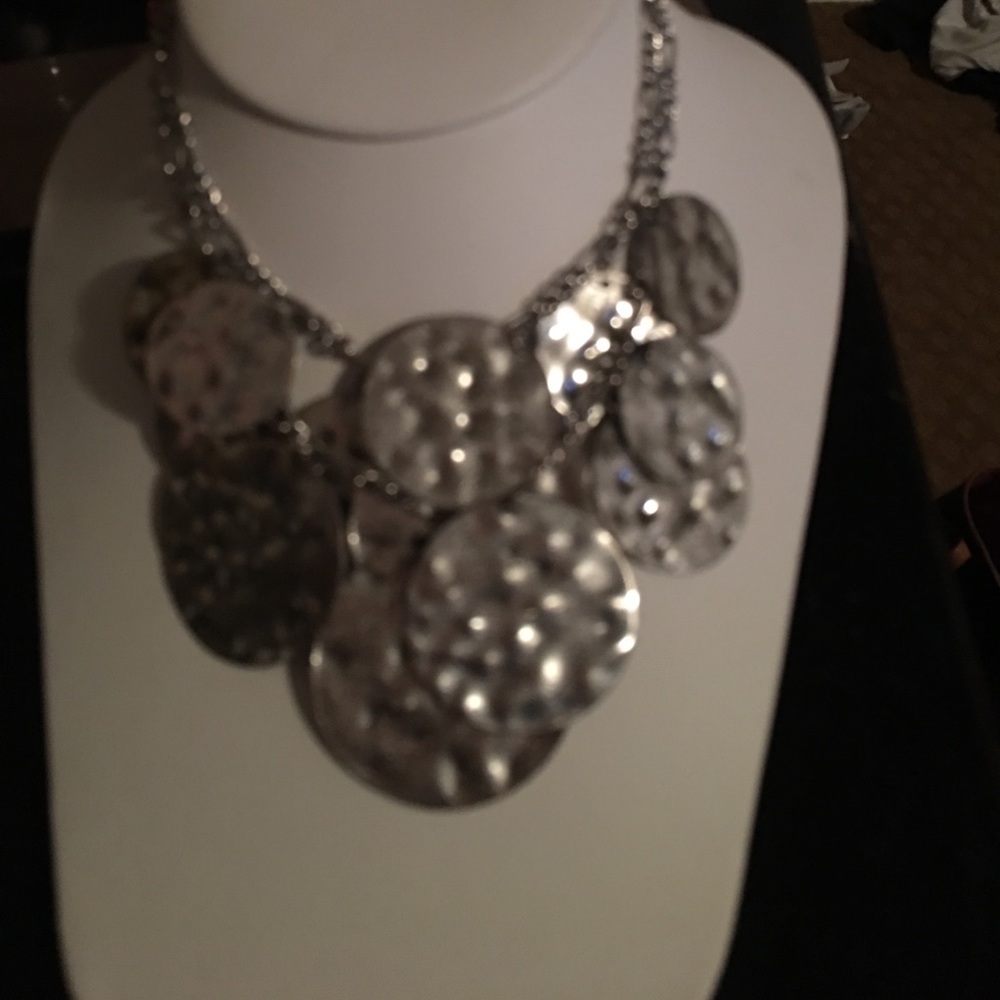 Silver fun statement necklace