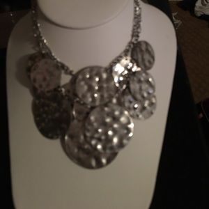 Silver fun statement necklace