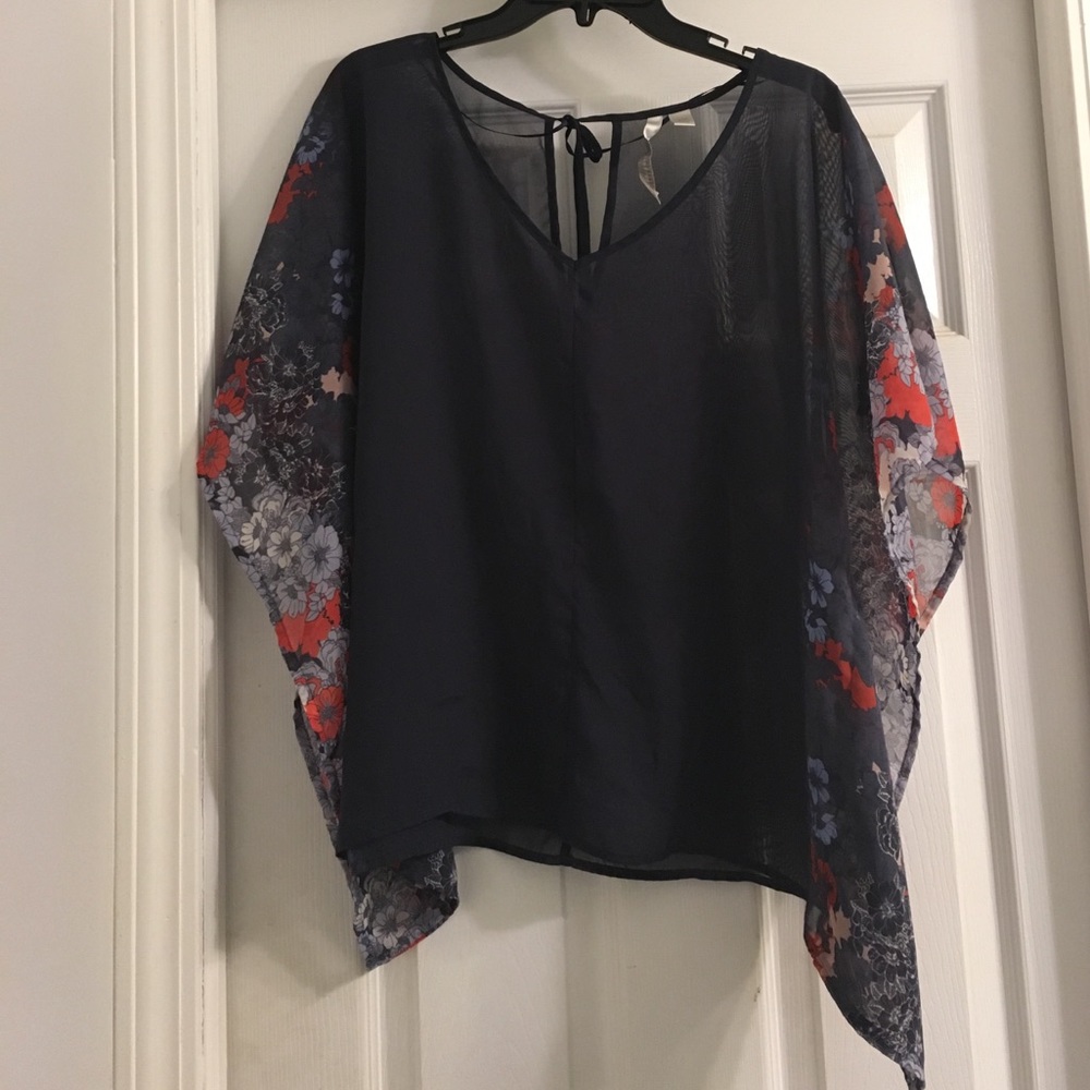 Flower sheer top