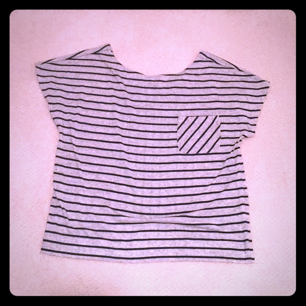 Grey Striped T-Shirt - Picture 1 of 2