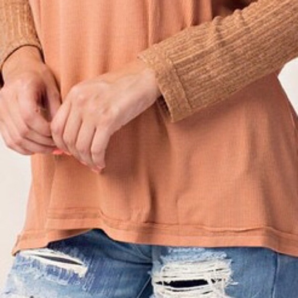 Camel Oversized Cowl Neck Pullover - Picture 3 of 4