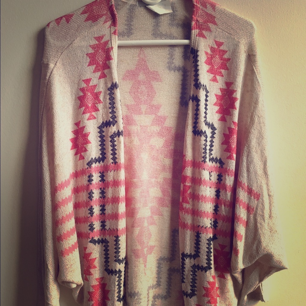 Aztec printed cardigan