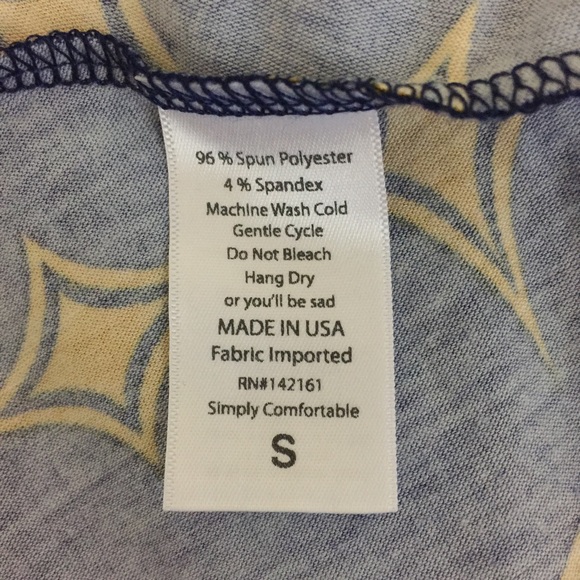 LULAROE | Navy and Yellow Dress - Picture 7 of 7