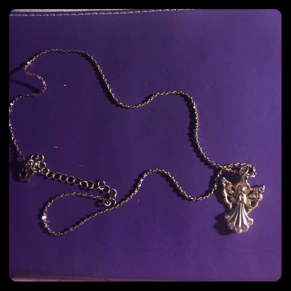 Gold and angel costume necklace.