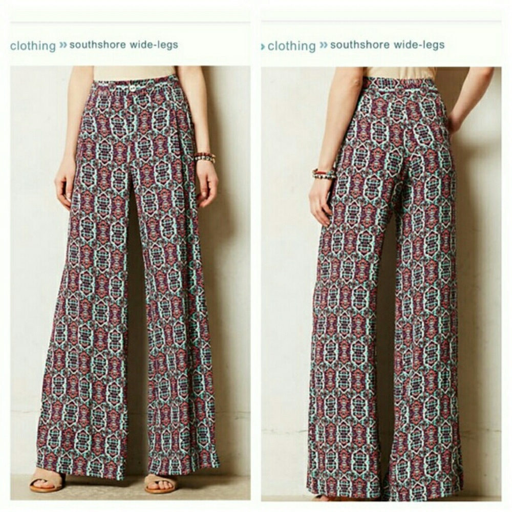 Anthropologie Elevenses southside wide leg pants