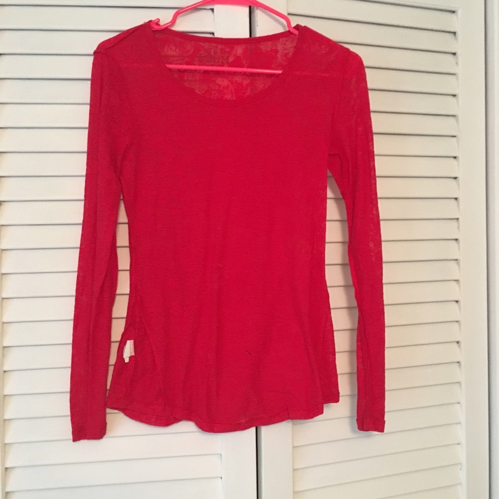 Sheer long sleeve shirt