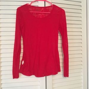 Sheer long sleeve shirt