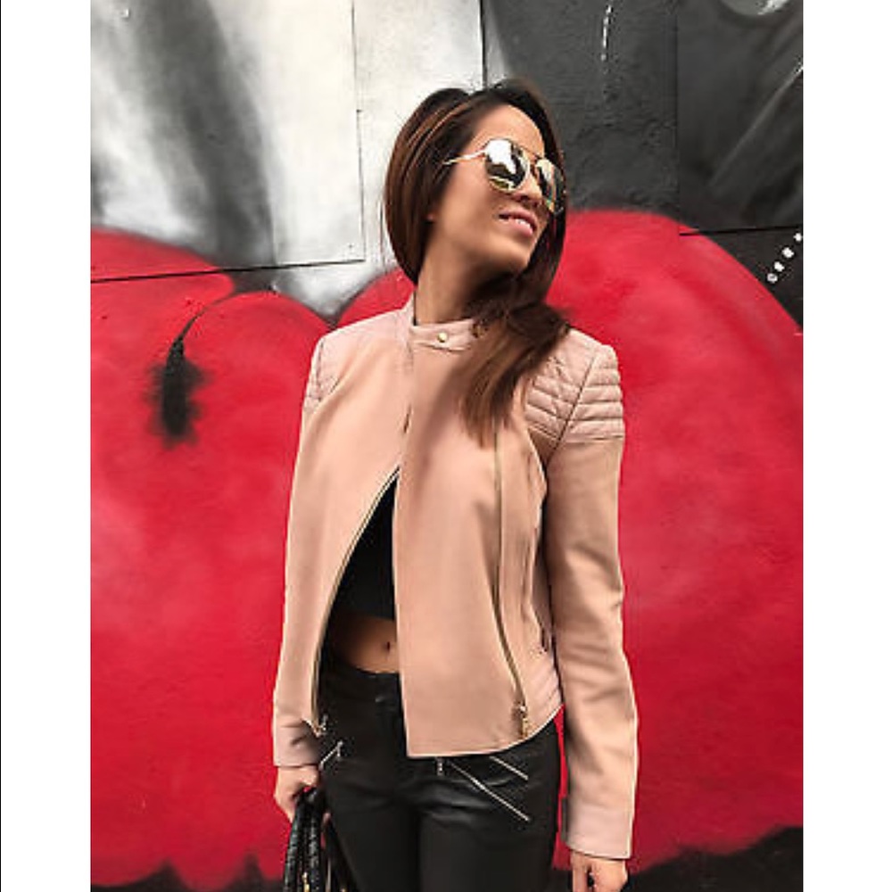 J Brand blush leather jacket nwt reg.$1389. SzM