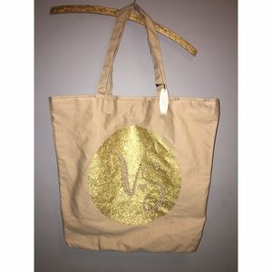 Victoria's Secret Bags - NEW Victoria's Secret Gold Canvas Tote Victoria's Secret Bags - NEW Victoria's Secret Gold Canvas Tote
