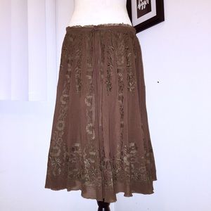 Brown Boho Skirt
